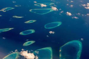 maldives aerial view landscape panorama photo