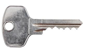 Una llave de puerta de acero para cerradura de oblea foto