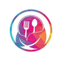 plantilla de logotipo de alimentos saludables. diseño del logotipo de alimentos orgánicos de la naturaleza. vector