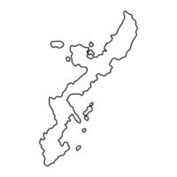 mapa de la isla de okinawa. ilustración vectorial vector