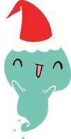 dibujos animados de navidad del fantasma kawaii vector