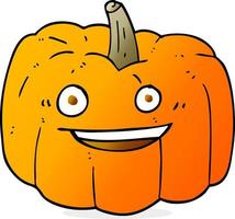 freehand drawn cartoon halloween pumpkin vector