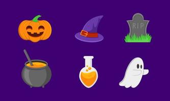 colección de personajes de halloween vector