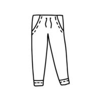 Doodle pyjamas vector illustration. Hand drawn doodle sleeping pyjamas