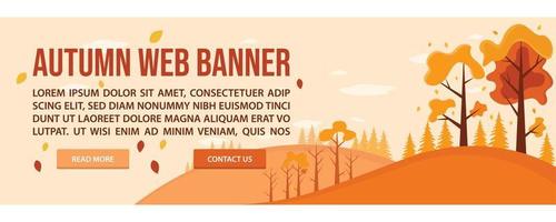 diseño de banner web de otoño o otoño vector