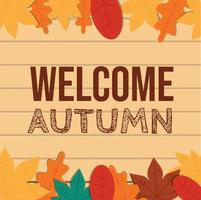 Welcome autumn vector background