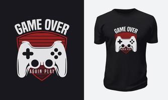 diseño de camiseta de juego vector