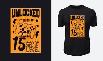 diseño de camiseta de juego vector