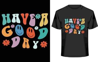 Retro wavy typography t-shirt design vector