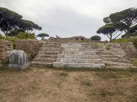 old ancient ostia archeological ruins photo