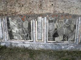 pared de mármol antiguo ostia ruinas arqueológicas foto