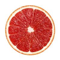 Grapefruit slice isolated on a white background photo