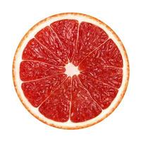 Grapefruit slice isolated on a white background photo