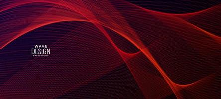 Abstract red wave background design vector