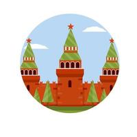 Moscow kremlin. Residence of the President of Russia vector