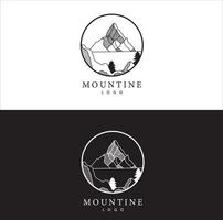 Mountain Logo. Flat design logo template. Vector Illutrator