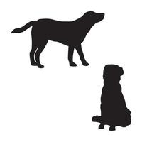 Labrador retriever silhouette art vector