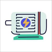 engine. hand drawn EV doodle icon. vector