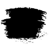 black paint, felt-tip pen strokes, brushes, lines, roughness. Black decoration elements for banner design, boxes, frames. Vector illustration