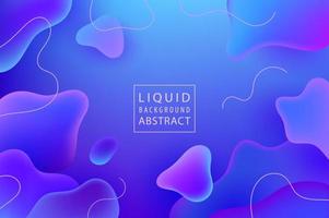 Vector illustration abstract multicolor liquid wavy shapes futuristic banner. Glowing retro waves vector background. Space concept with bubbles.
