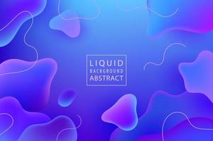 Vector illustration abstract multicolor liquid wavy shapes futuristic banner. Glowing retro waves vector background. Space concept with bubbles.