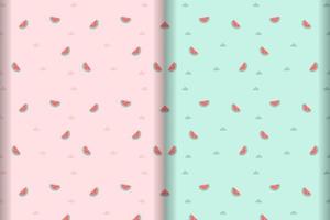 watermelon pattern pixel art style vector