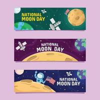 National Moon Day Banner vector