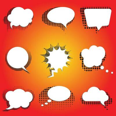 Comic book callout speech bubbles