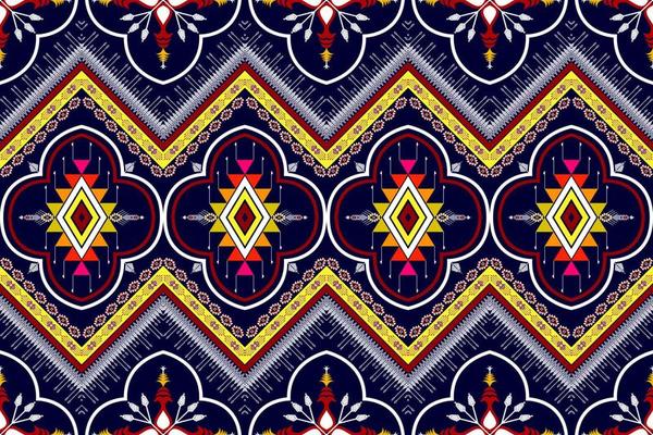 Geometric abstract ethnic pattern design. Aztec fabric carpet mandala ornament ethnic chevron textile decoration wallpaper. Tribal boho native traditional embroidery vector illustrations background