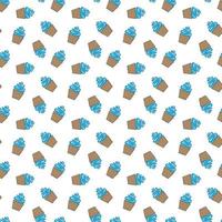 vector pattern with the image of desserts