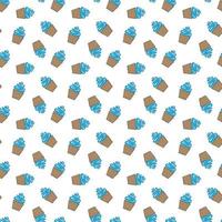 vector pattern with the image of desserts