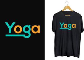 diseño moderno de camisetas de yoga, camiseta de texto del día de yoga, vector de camisetas de tipografía de yoga profesional