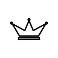 Crown icon. suitable for power symbol, legitimacy, immortality, glory, prosperity, glory. line icon style. simple design editable. Design template vector