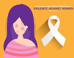 Vector illustration of a Background For International Day for the Elimination of Violence Against Women