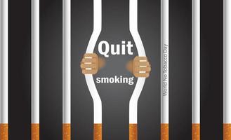 Vector illustration, poster ,Background or banner for world no tobacco day. stop tobacco