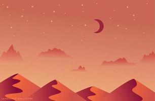 hermoso vector paisaje ilustración pacífica