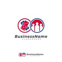 Domino People logo vector template, Creative Domino logo design concepts