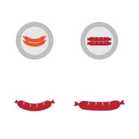 Sausage Icon Illustration vector background