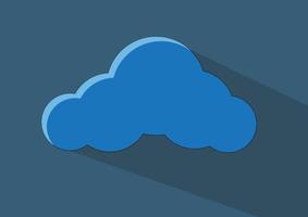 various shapes of clouds on different levels of blue background vector