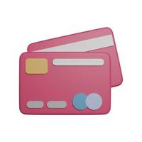 icono de tarjeta bancaria 3d render ilustración foto