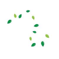 logotipo de hojas dispersas vector