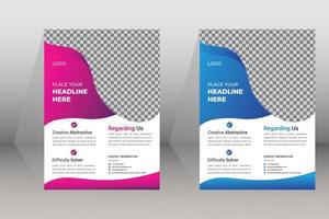 Corporate Business Flyer Design Template And Company With  Business Agency Clean And Simple Flyer Design Template vector