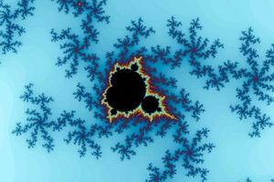 Beautiful zoom into the infinite mathematical mandelbrot set fractal. photo