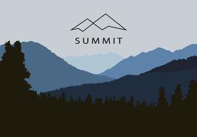 vector illustration of Mountain, Nature concept logo, Summit, Peak - Vector