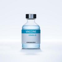 isolated vaccine bottle photo