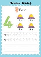 Printable number tracing worksheets. Number tracing. Numbers worksheet. vector