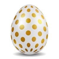 Easter egg with metal color. vector