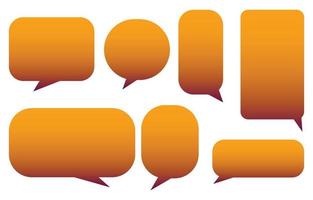 Set speech bubbles on white background. chat box or chat vector halloween message or communication icon Cloud speaking for comics and minimal message dialog