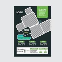 Print Ready Food Flyer Template vector