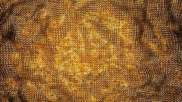 Abstract shinny golden wire net wave background for product presentation and brand luxury style. ,3D model and illustration. photo